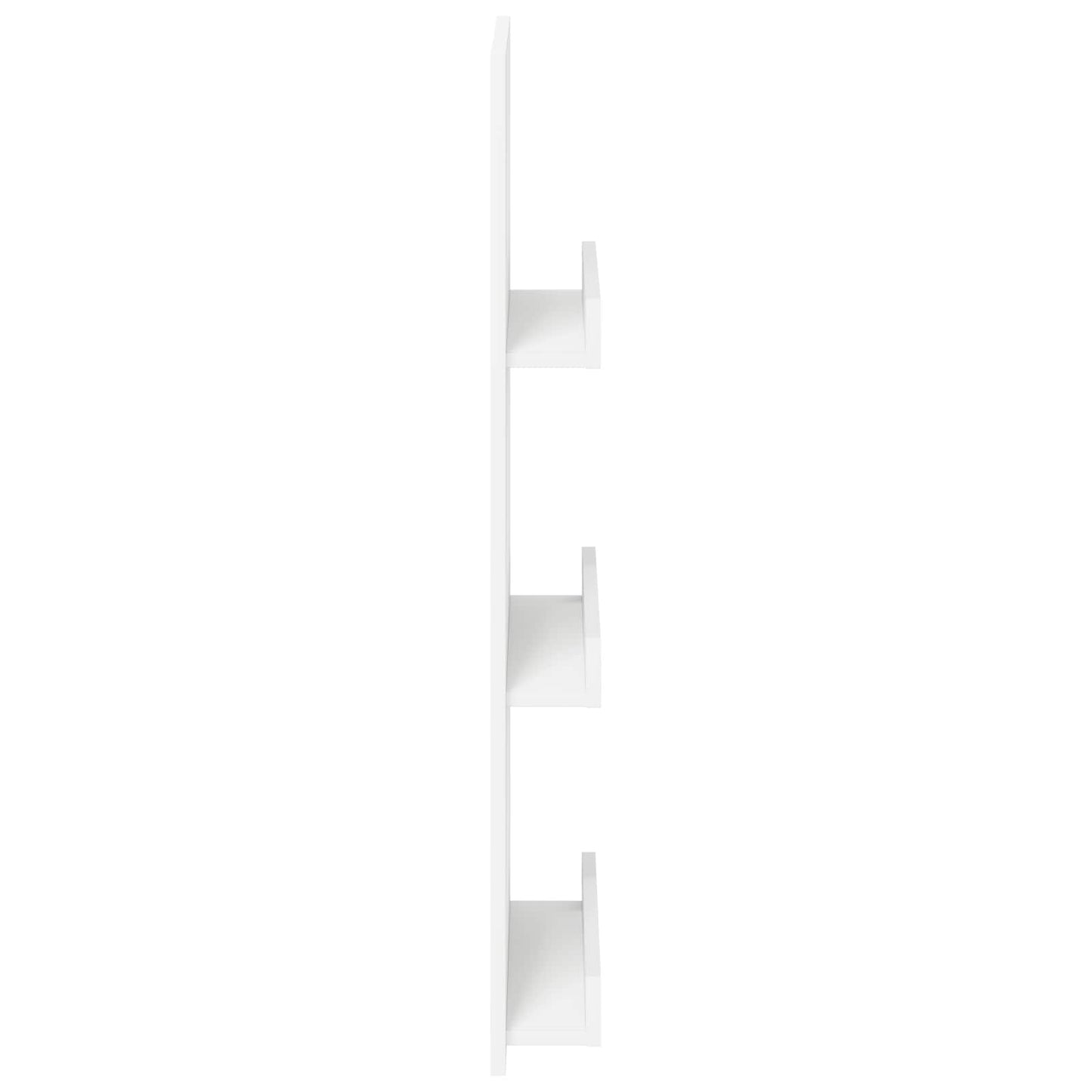 Magazine Rack with Shelf White 43 x 11 x 102 cm Engineered Wood