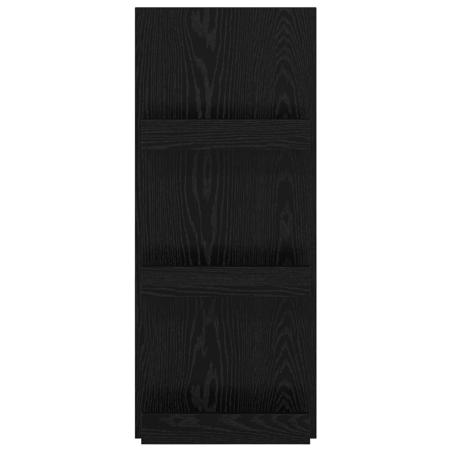Magazine Rack Black Oak 43 x 11 x 102 cm Engineered Wood