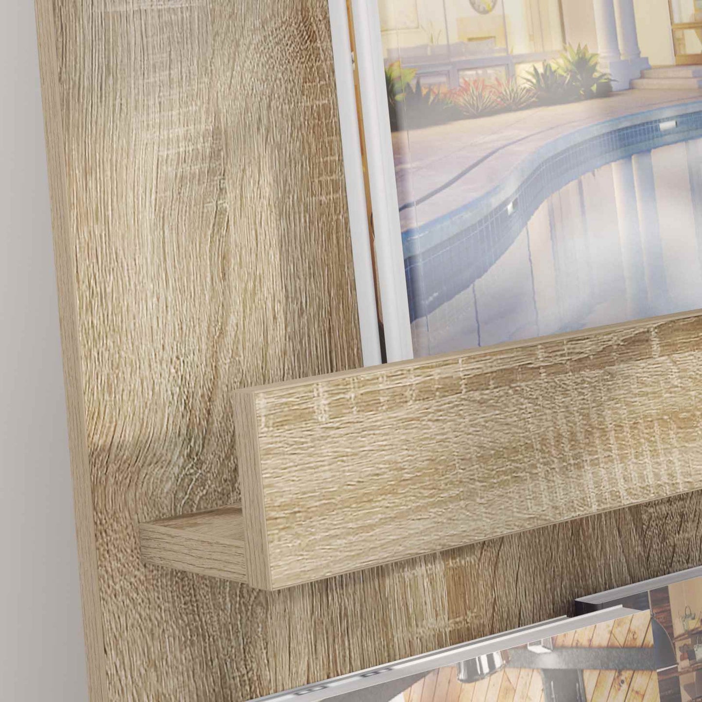 Magazine Rack Sonoma Oak 43 x 11 x 102 cm Engineered Wood