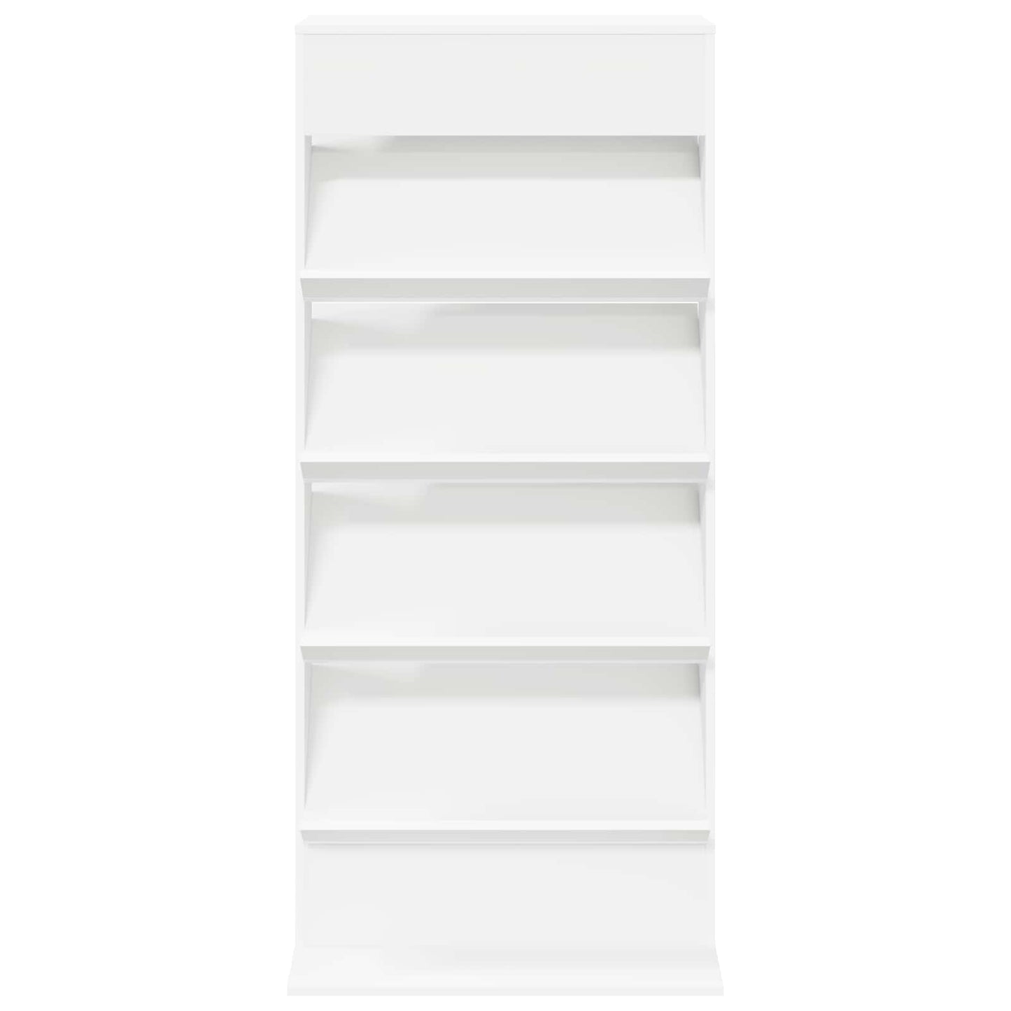 Magazine Rack with Shelf White 70 x 41 x 156 cm Engineered Wood