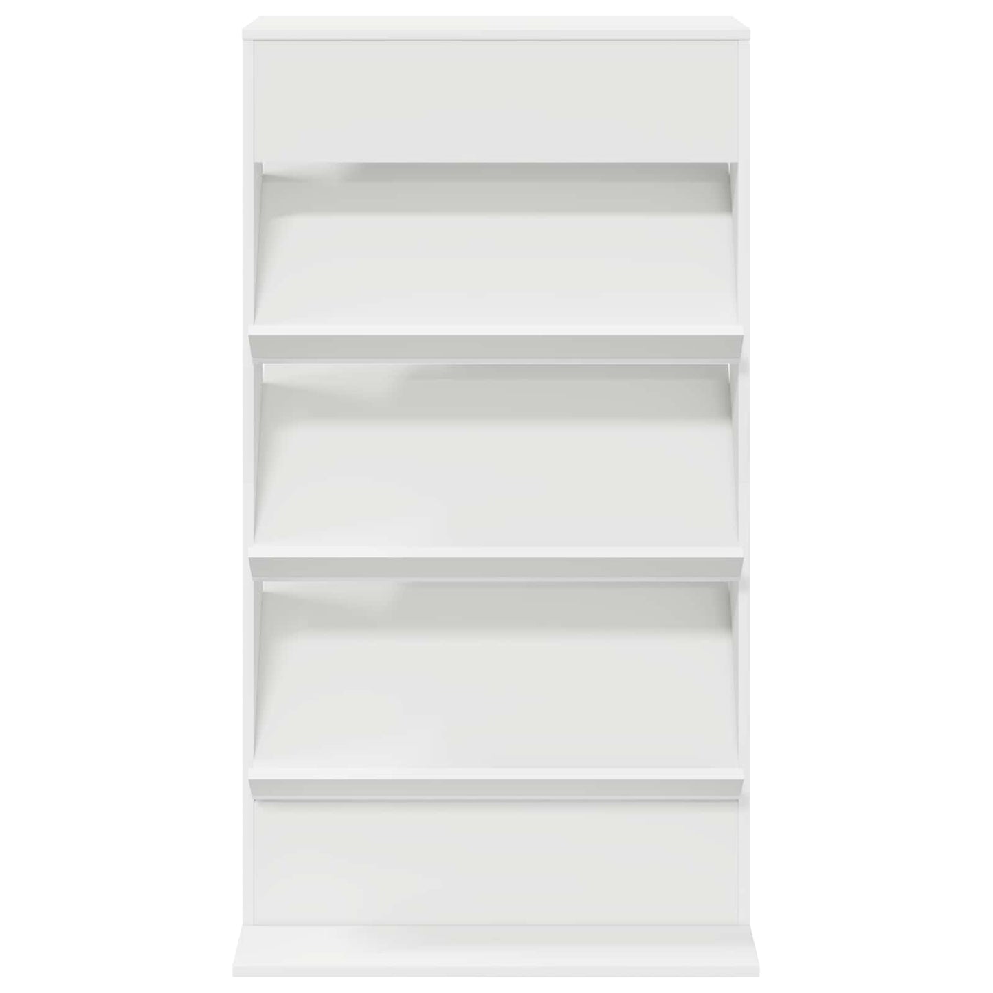 Magazine Rack with Shelf White 70 x 41 x 126 cm Engineered Wood