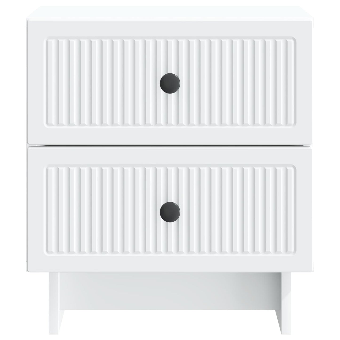 Bedside Cabinet White 43 x 34.5 x 47.5 cm Engineered Wood