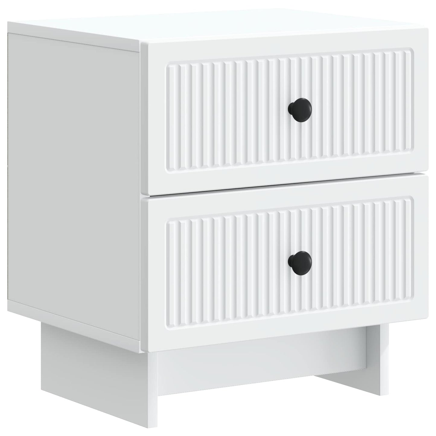 Bedside Cabinet 2 pcs White 43 x 34.5 x 47.5 cm Engineered Wood