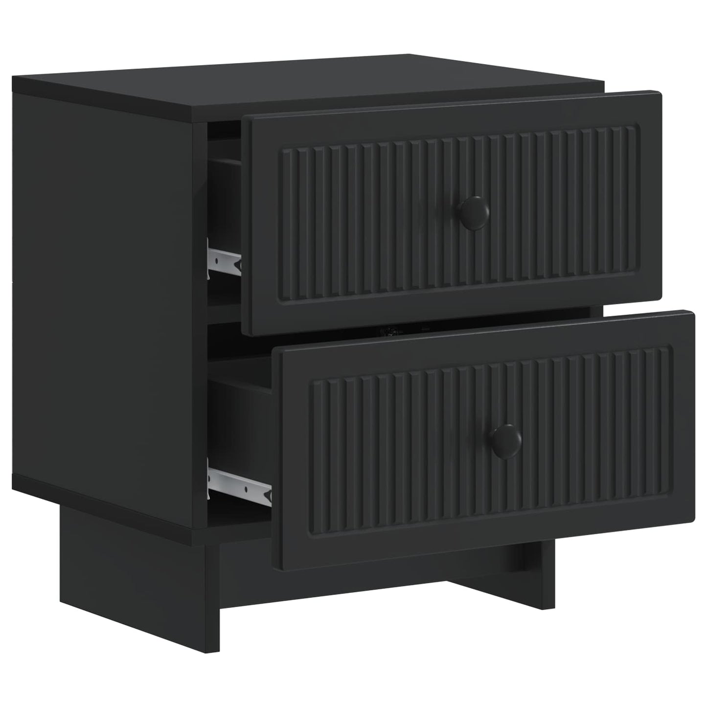 Bedside Cabinet Black 43 x 34.5 x 47.5 cm Engineered Wood