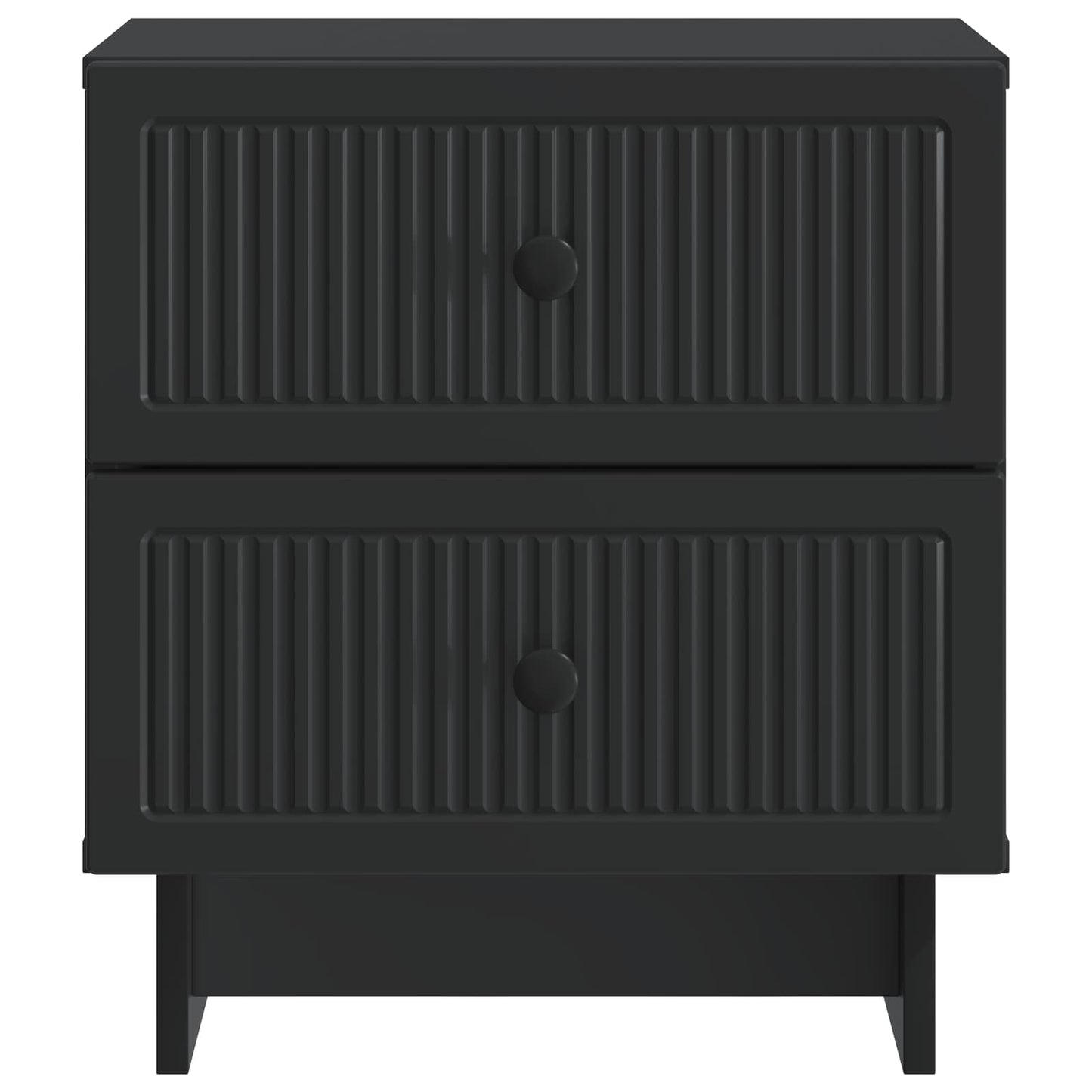 Bedside Cabinet Black 43 x 34.5 x 47.5 cm Engineered Wood