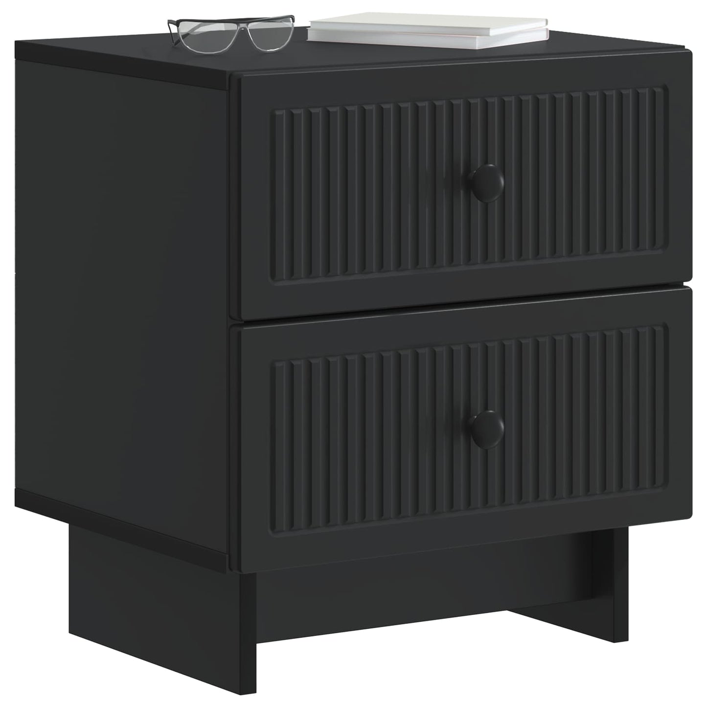 Bedside Cabinet Black 43 x 34.5 x 47.5 cm Engineered Wood