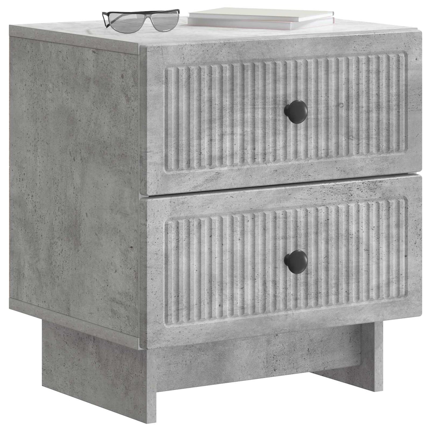 Bedside Cabinet with Drawer Concrete Grey 43 x 34.5 x 47.5 cm