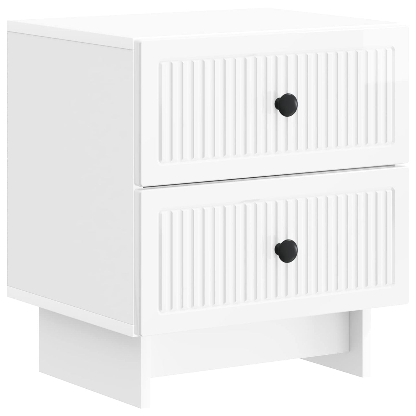 Bedside Cabinet High Gloss White 43 x 34.5 x 47.5 cm