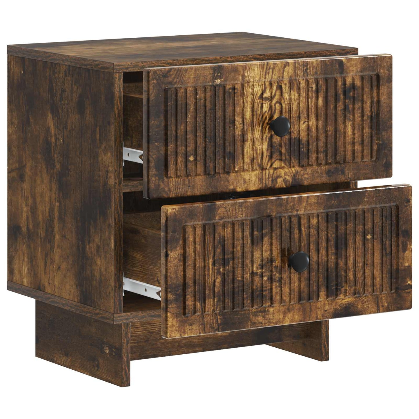 Bedside Cabinet 2 pcs Smoked Oak 43 x 34.5 x 47.5 cm
