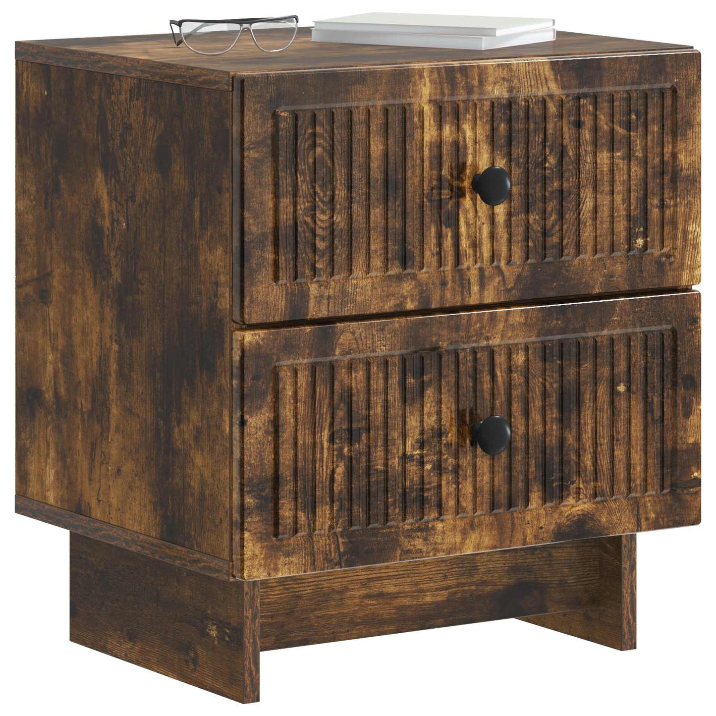 Bedside Cabinet 2 pcs Smoked Oak 43 x 34.5 x 47.5 cm