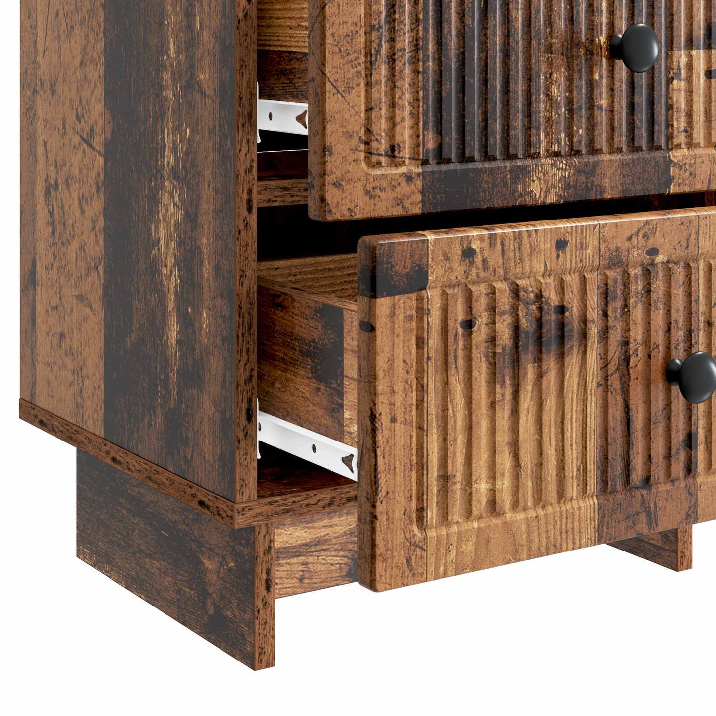 Bedside Cabinet with Drawer 2 pcs Old Wood 43 x 34.5 x 47.5 cm