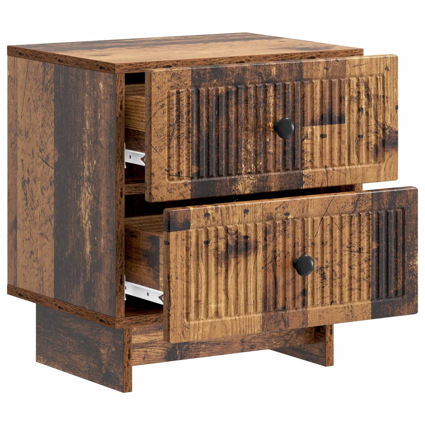Bedside Cabinet with Drawer 2 pcs Old Wood 43 x 34.5 x 47.5 cm