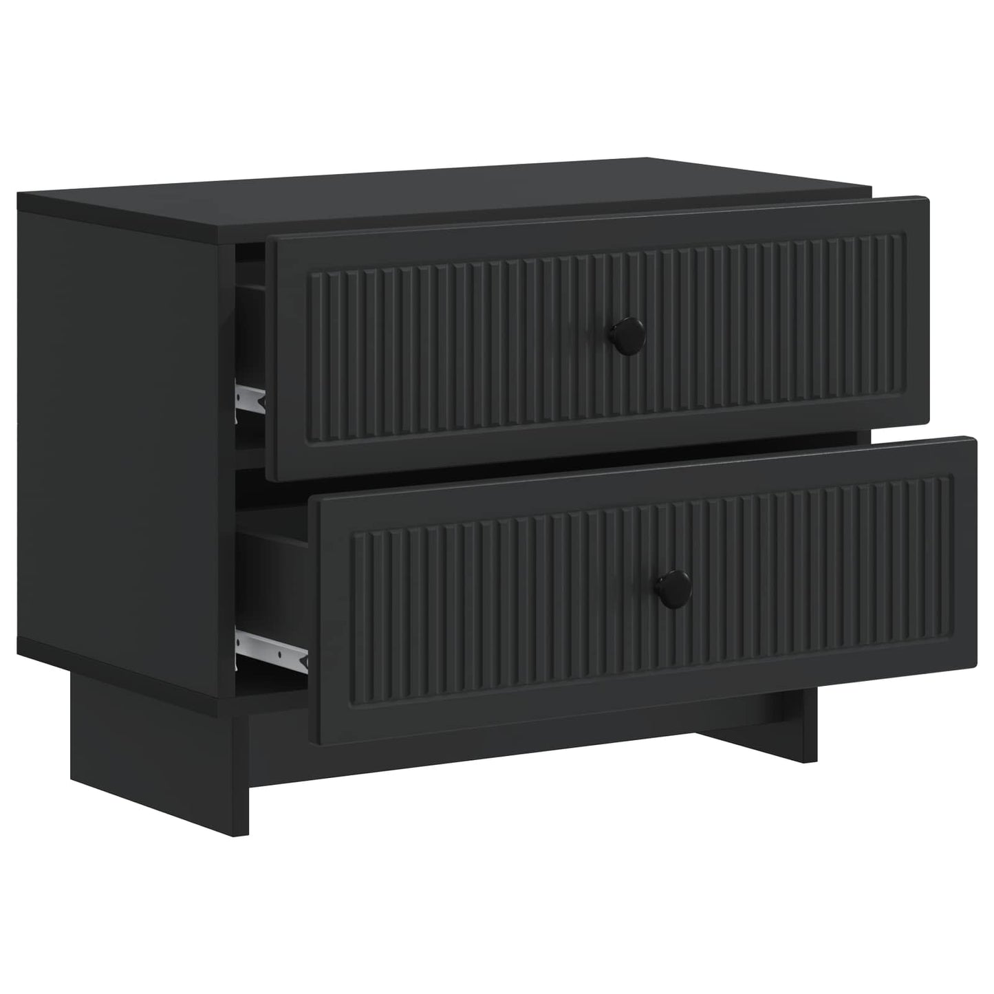 Bedside Cabinet Black 62 x 34.5 x 47.5 cm Engineered Wood