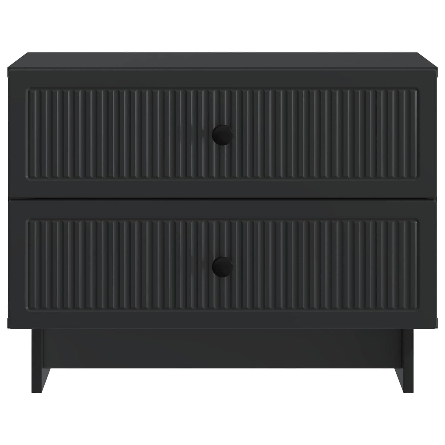 Bedside Cabinet Black 62 x 34.5 x 47.5 cm Engineered Wood