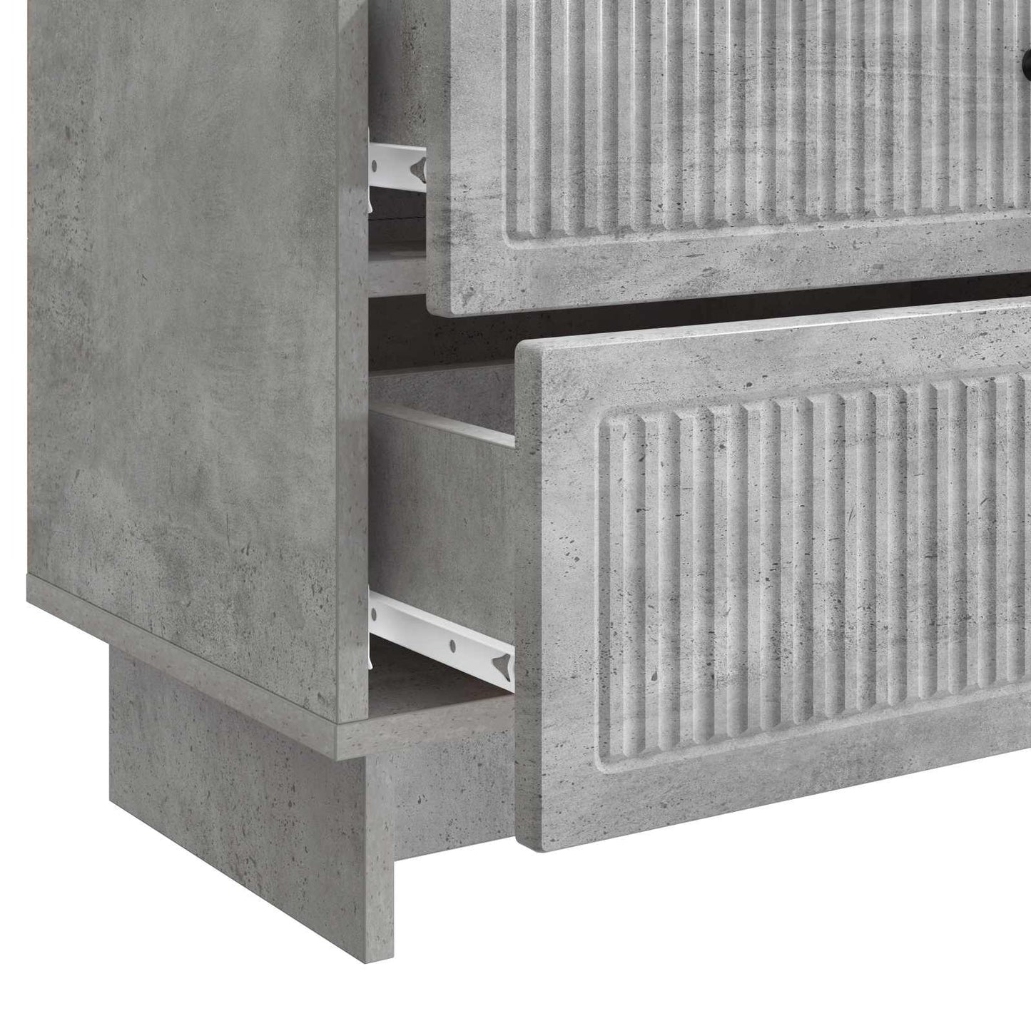 Bedside Cabinet with Drawer Concrete Grey 62 x 34.5 x 47.5 cm