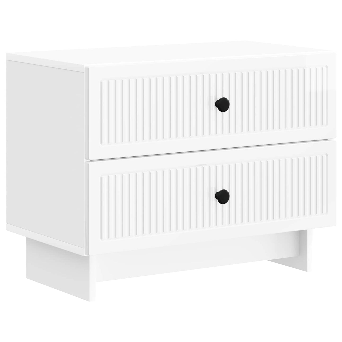 Bedside Cabinet High Gloss White 62 x 34.5 x 47.5 cm
