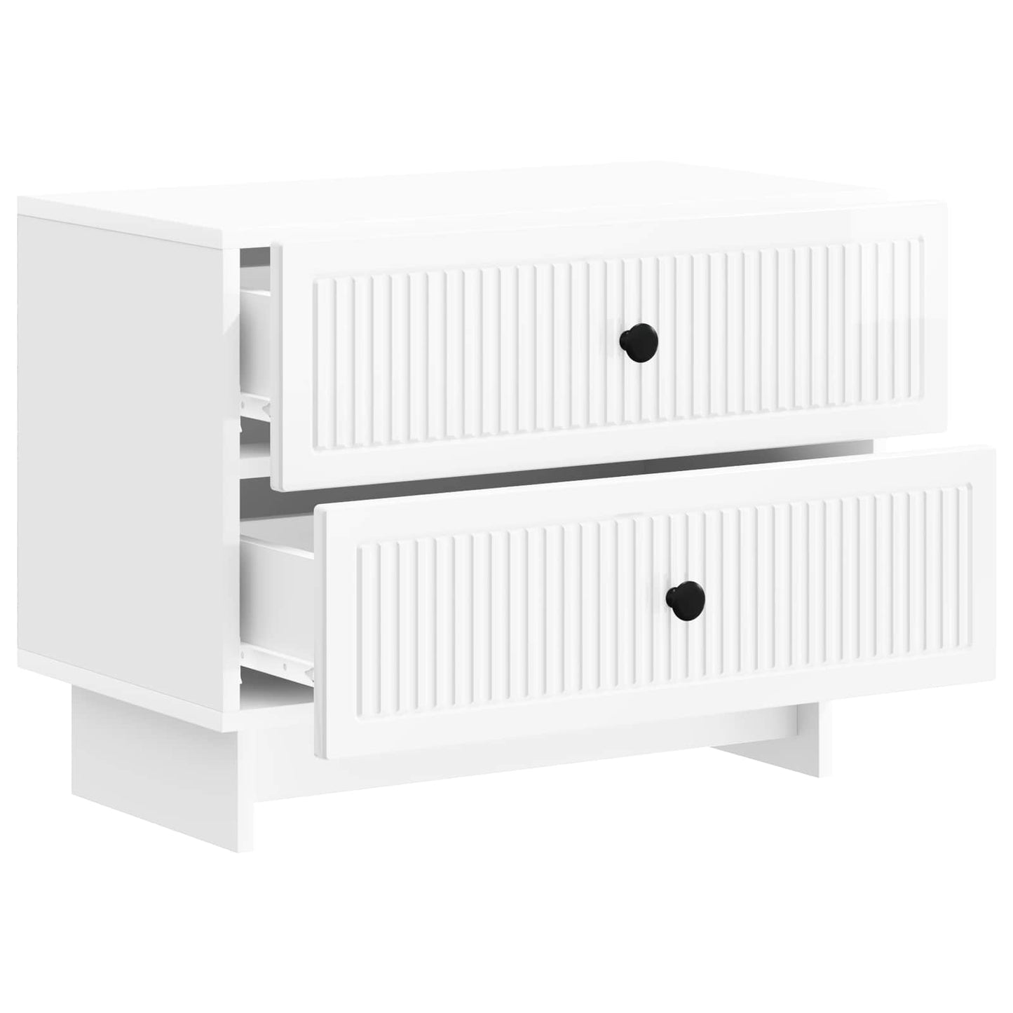 Bedside Cabinet High Gloss White 62 x 34.5 x 47.5 cm