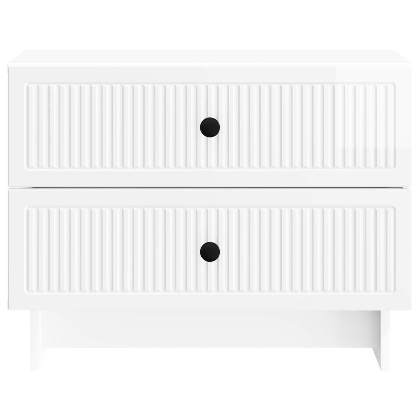 Bedside Cabinet High Gloss White 62 x 34.5 x 47.5 cm
