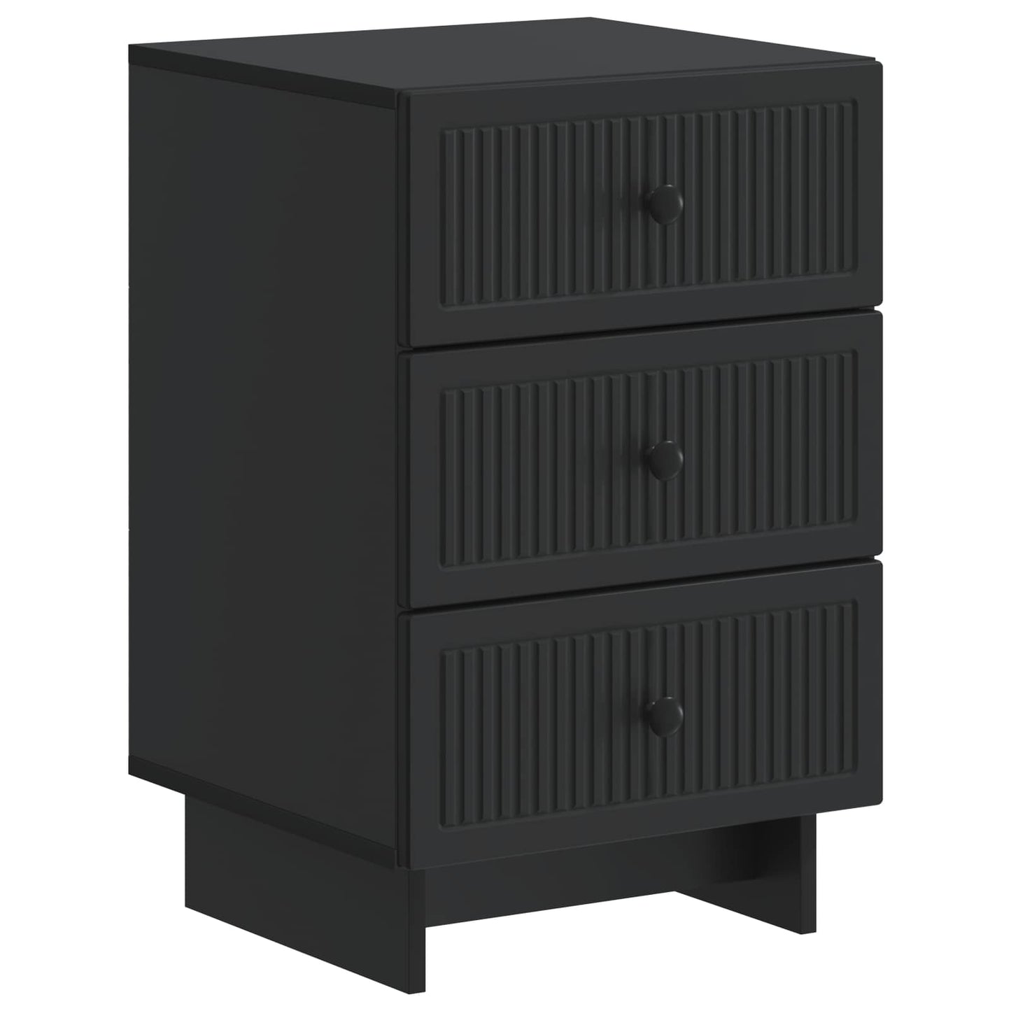 Bedside Cabinet Black 43 x 41 x 66.5 cm Engineered Wood