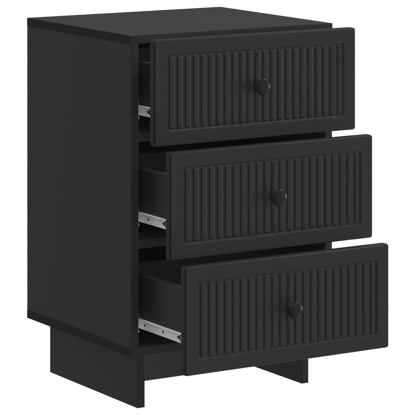 Bedside Cabinet Black 43 x 41 x 66.5 cm Engineered Wood