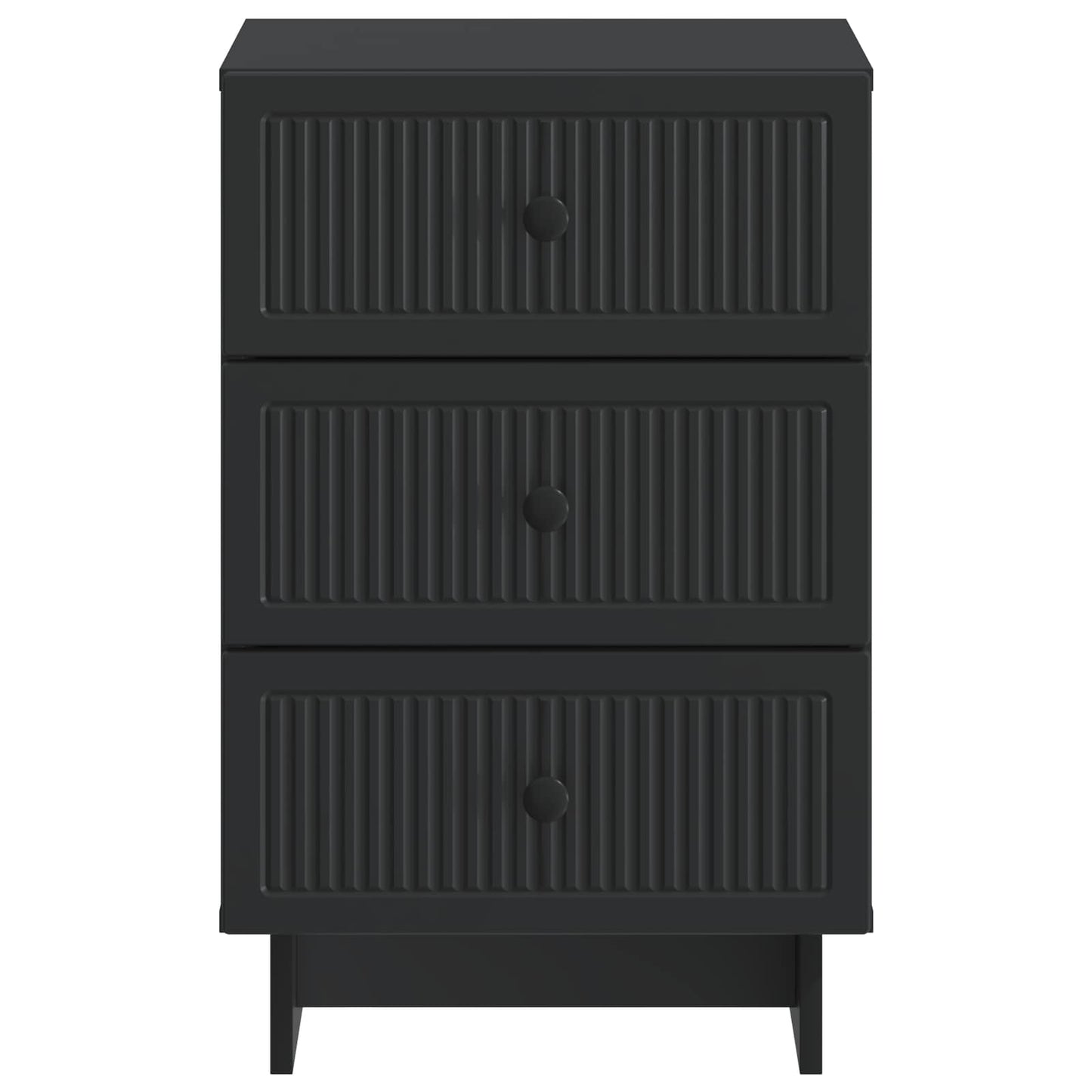 Bedside Cabinet Black 43 x 41 x 66.5 cm Engineered Wood