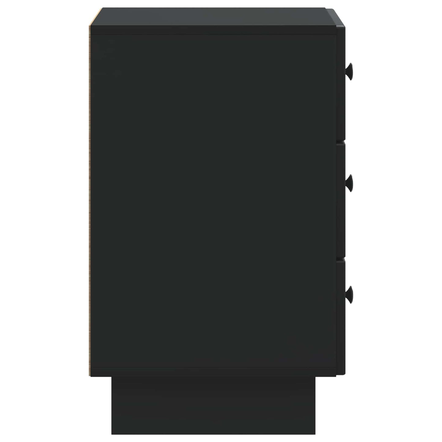 Bedside Cabinet Black 43 x 41 x 66.5 cm Engineered Wood