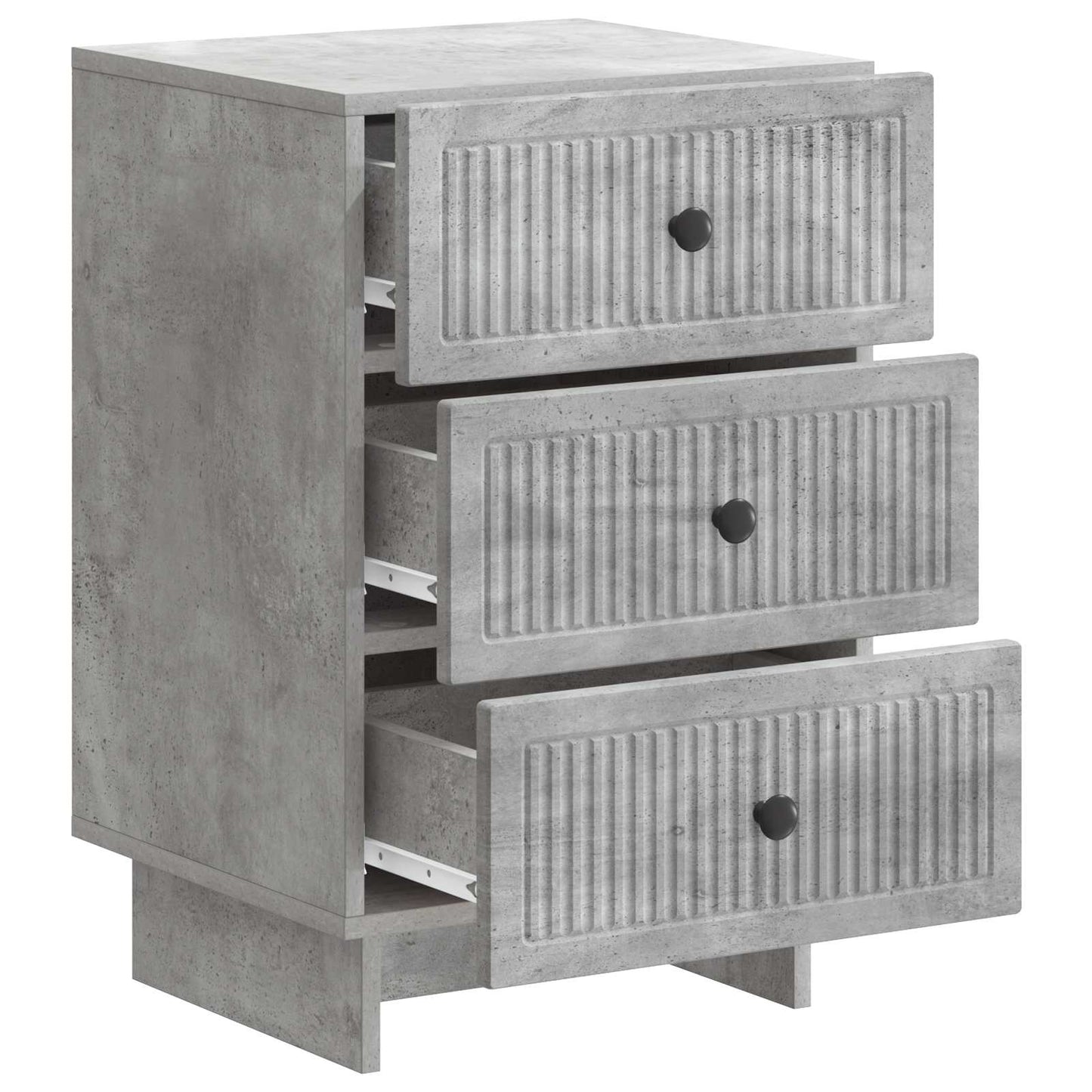 Bedside Cabinet Concrete Grey 43 x 41 x 66.5 cm Engineered Wood