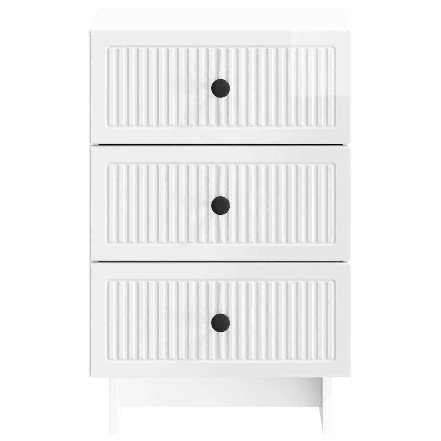 Bedside Cabinet with Drawer High Gloss White 43 x 41 x 66.5 cm