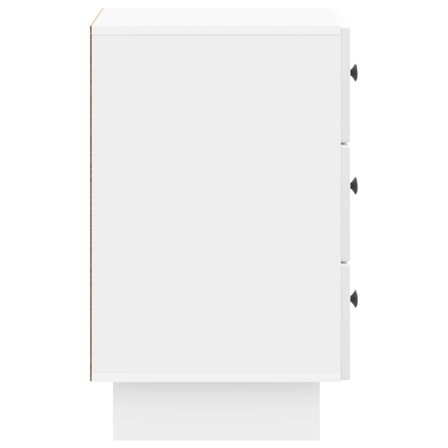 Bedside Cabinet with Drawer High Gloss White 43 x 41 x 66.5 cm