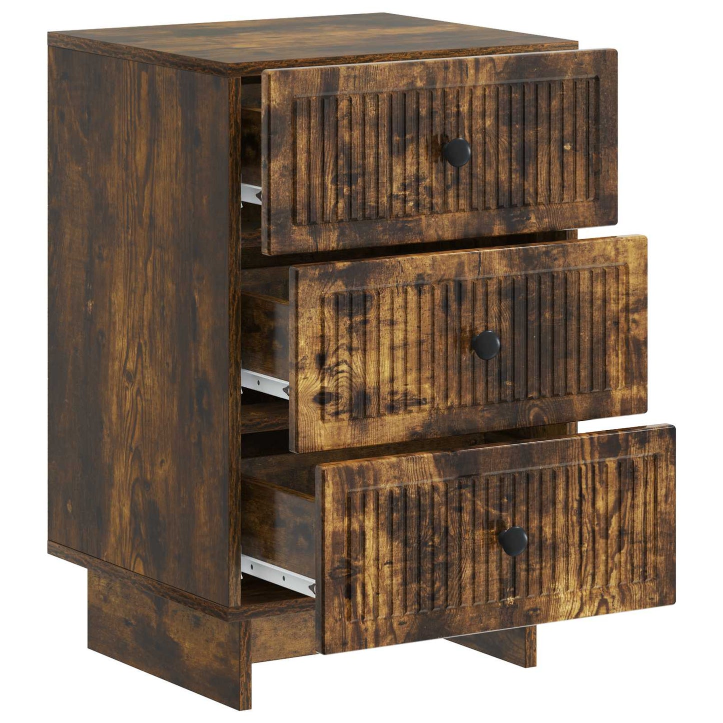 Bedside Cabinet Smoked Oak 43 x 41 x 66.5 cm Engineered Wood