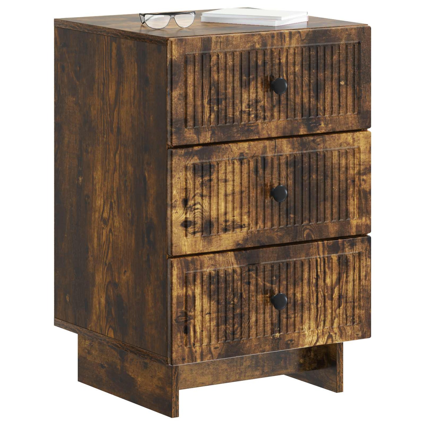 Bedside Cabinet Smoked Oak 43 x 41 x 66.5 cm Engineered Wood
