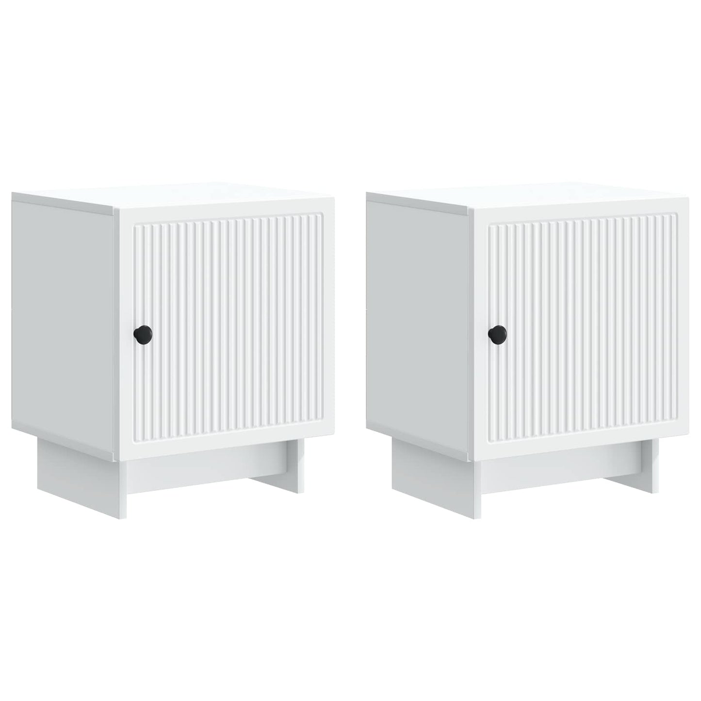 Bedside Cabinet 2 pcs White 43 x 34.5 x 50 cm Engineered Wood