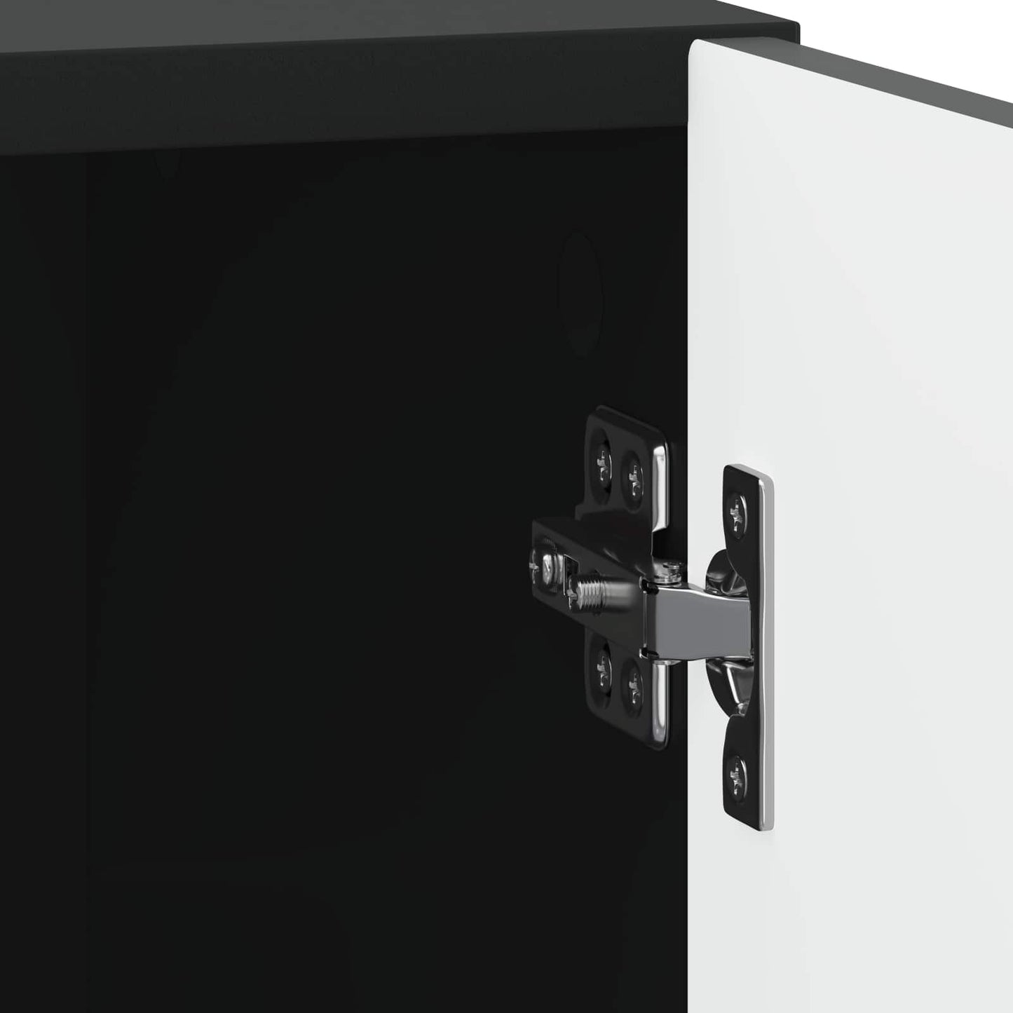 Bedside Cabinet Black 43 x 34.5 x 50 cm Engineered Wood