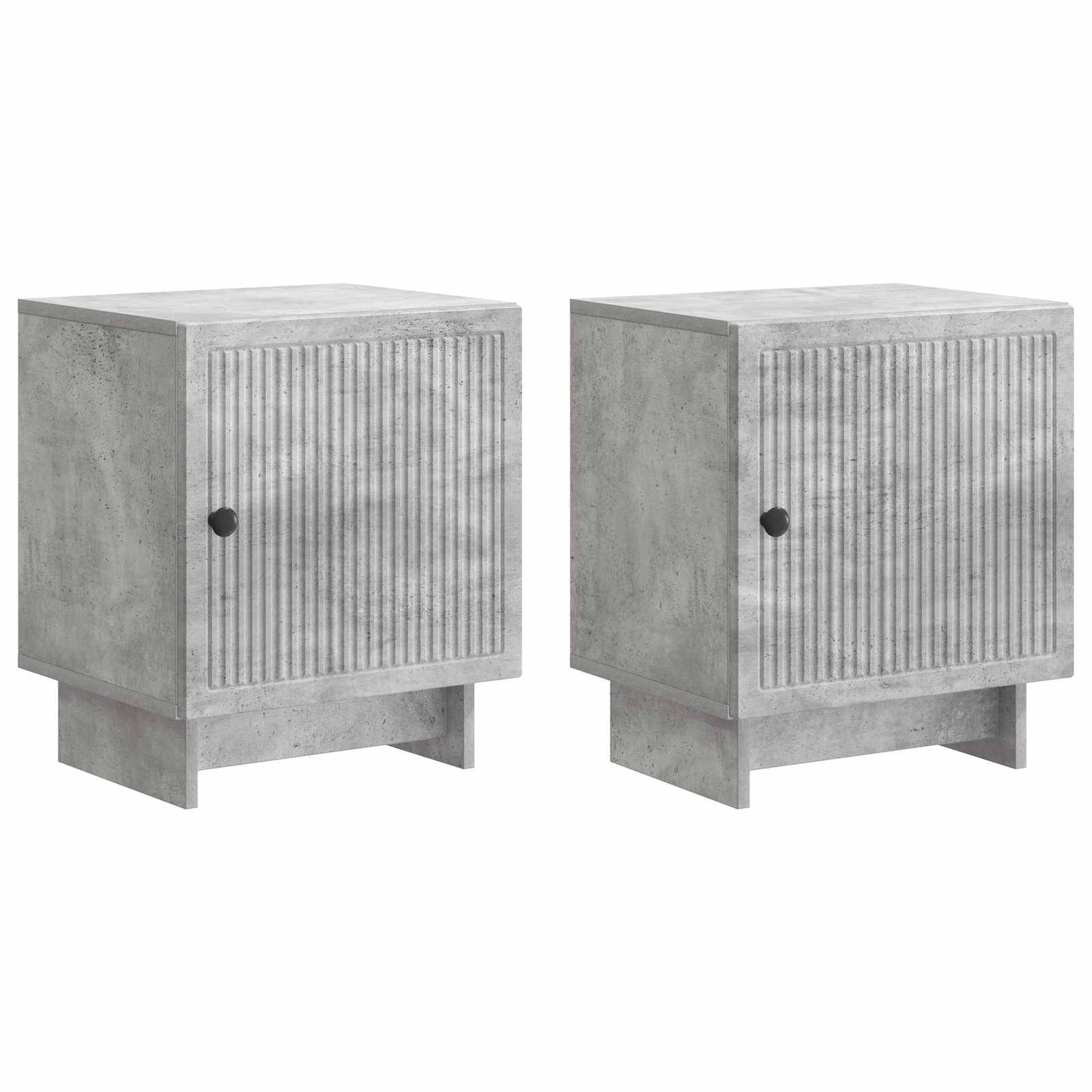 Bedside Cabinet 2 pcs Concrete Grey 43 x 34.5 x 50 cm