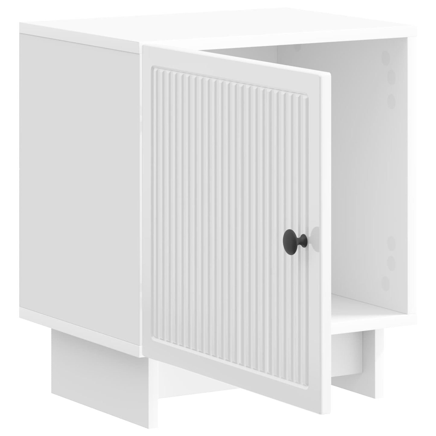 Bedside Cabinet High Gloss White 43 x 34.5 x 50 cm