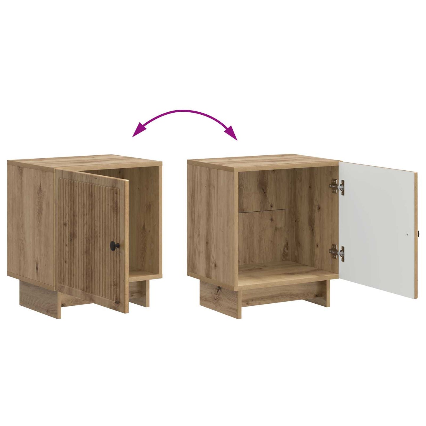 Bedside Cabinet Artisan Oak 43 x 34.5 x 50 cm Engineered Wood