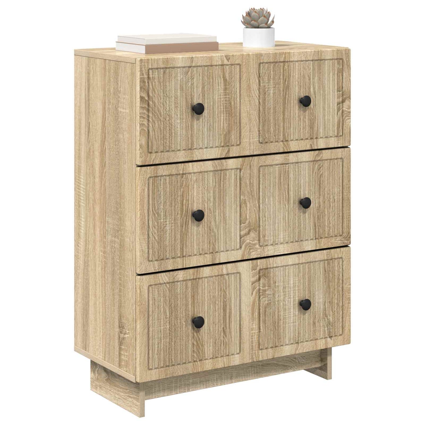 Drawer Cabinet Sonoma Oak 66 x 34.5 x 90 cm Engineered Wood