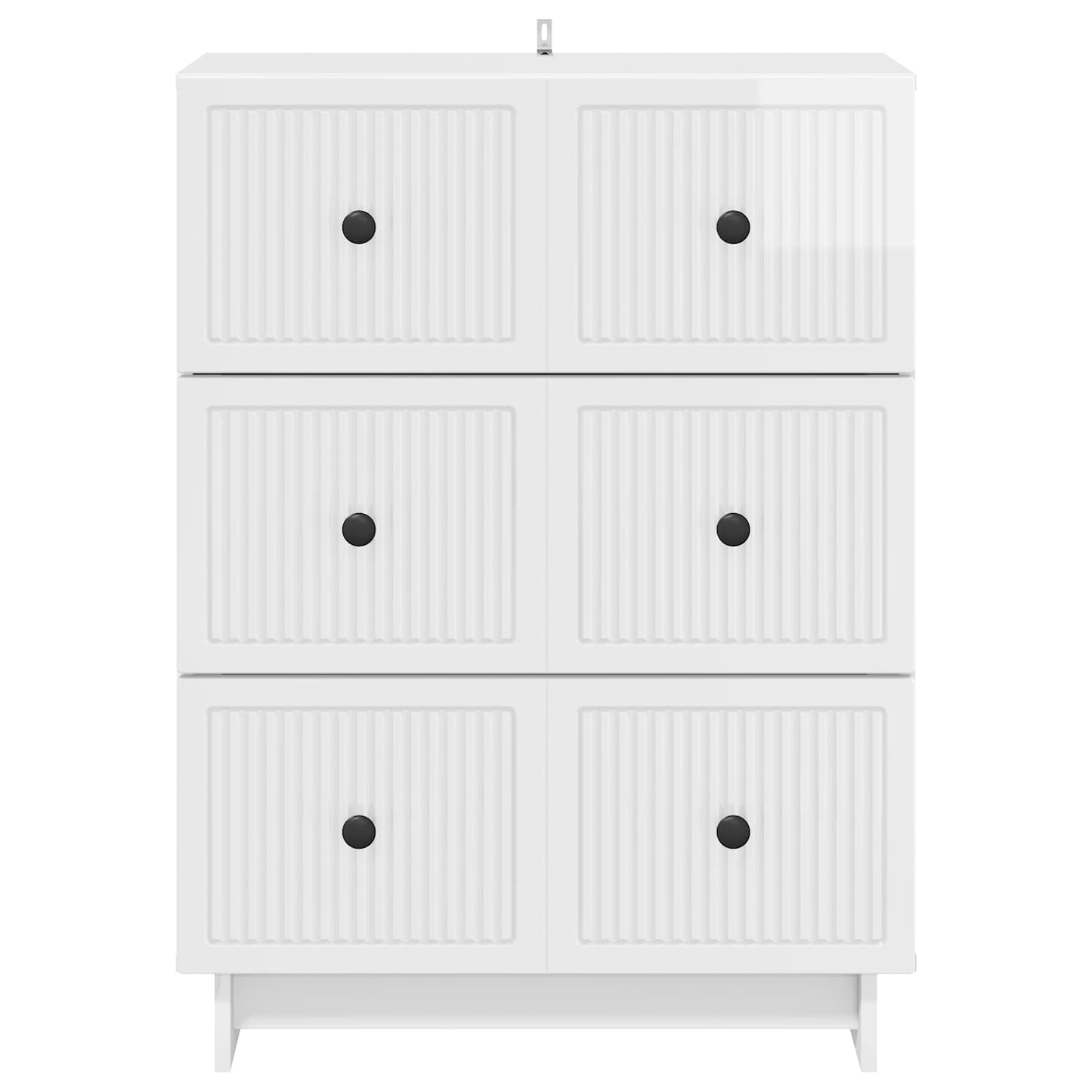 Drawer Cabinet High Gloss White 66 x 34.5 x 90 cm