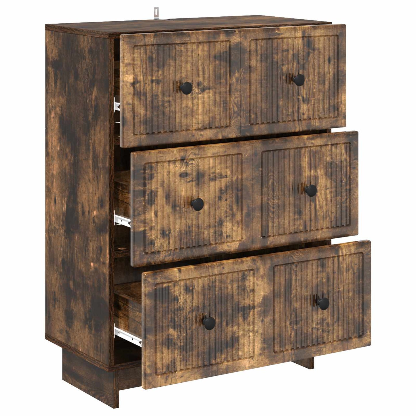 Drawer Cabinet Smoked Oak 66 x 34.5 x 90 cm Engineered Wood