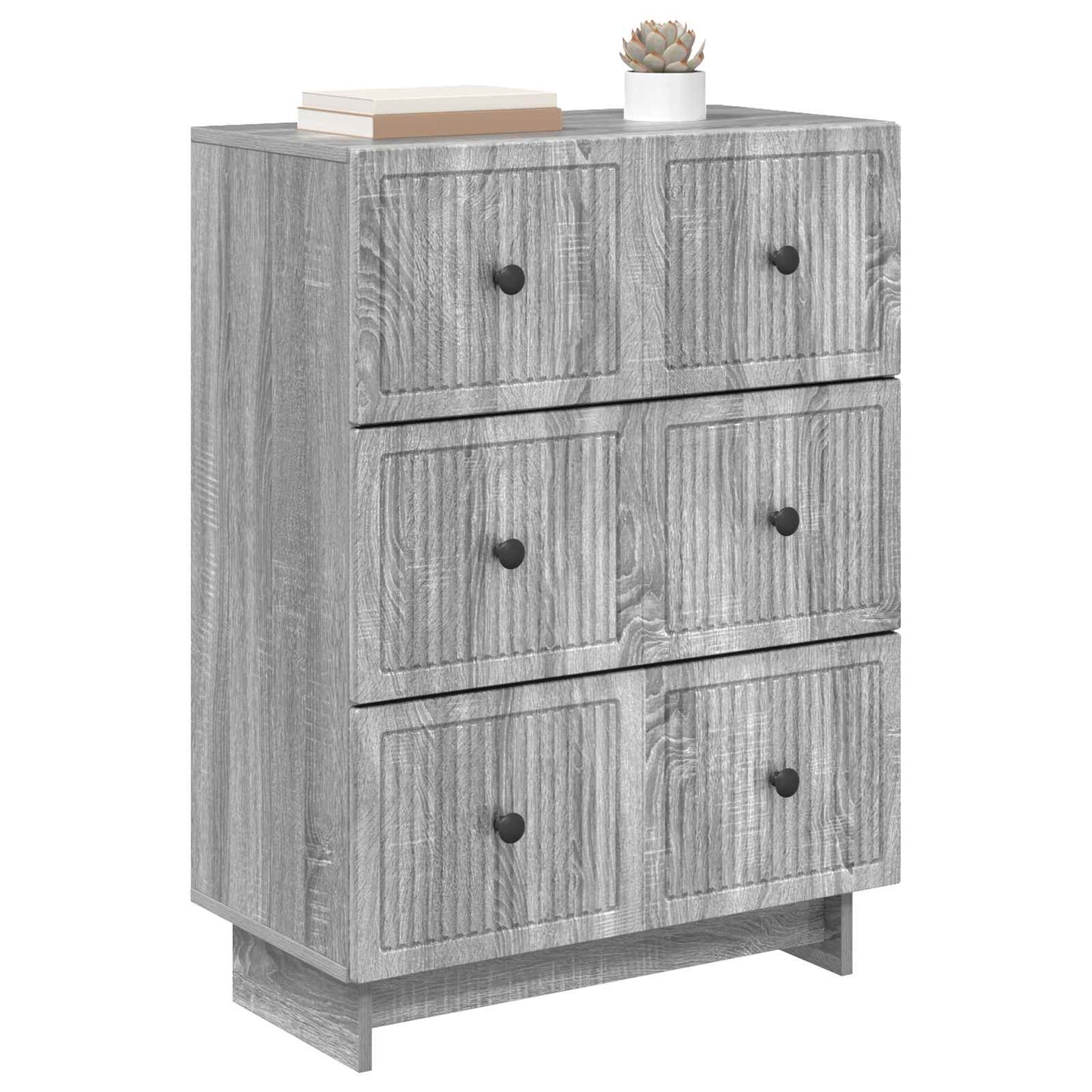 Drawer Cabinet Grey Sonoma 66 x 34.5 x 90 cm Engineered Wood