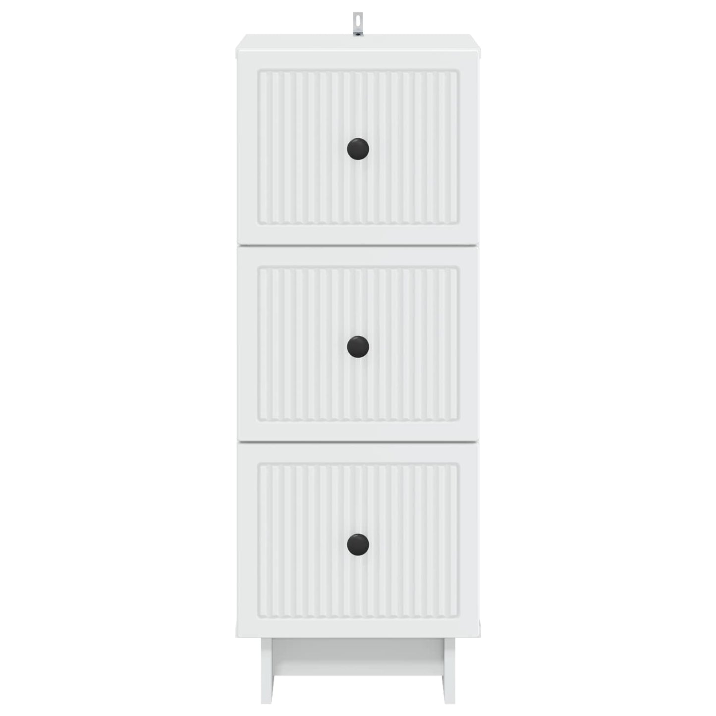 Drawer Cabinet White 33 x 34.5 x 90 cm Engineered Wood