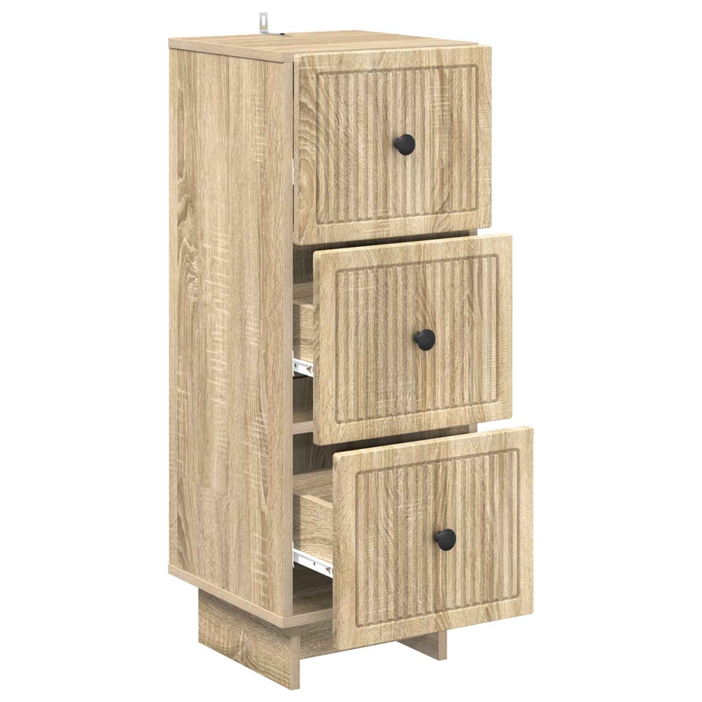 Drawer Cabinet Sonoma Oak 33 x 34.5 x 90 cm Engineered Wood