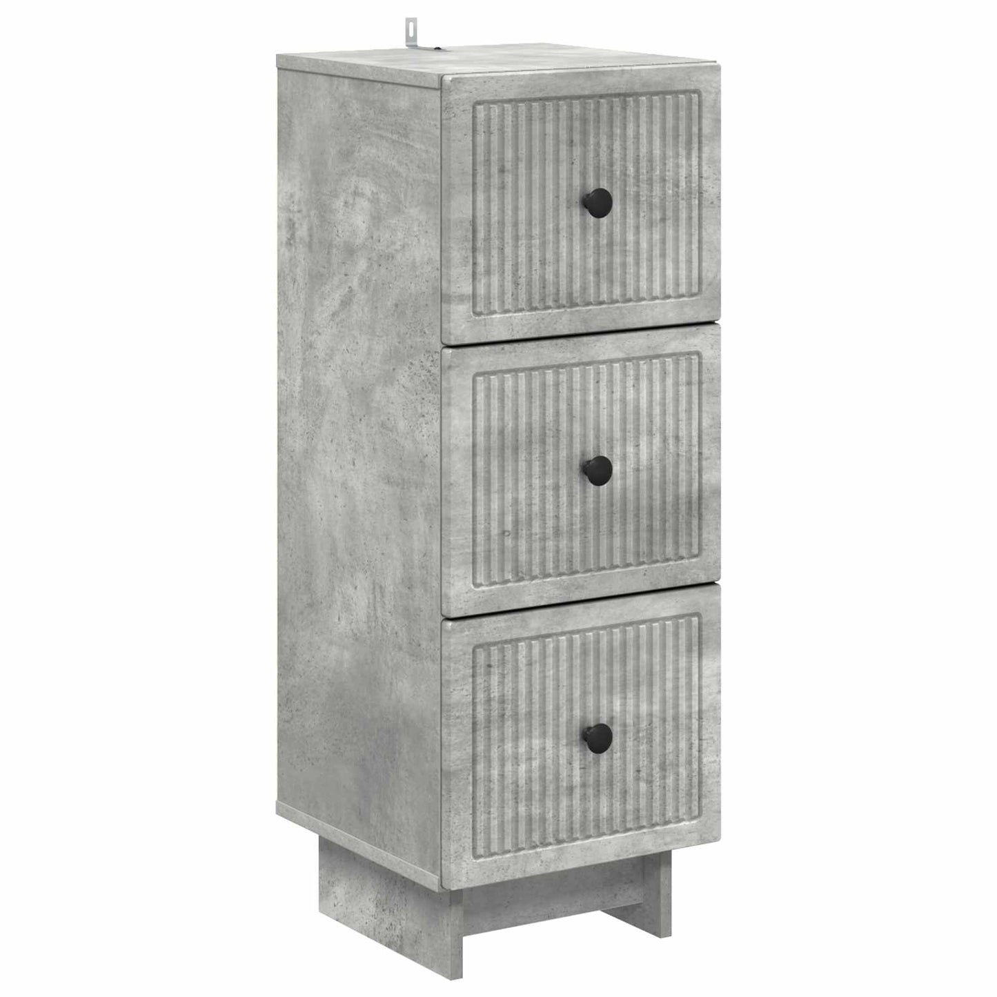 Drawer Cabinet Concrete Grey 33 x 34.5 x 90 cm Engineered Wood