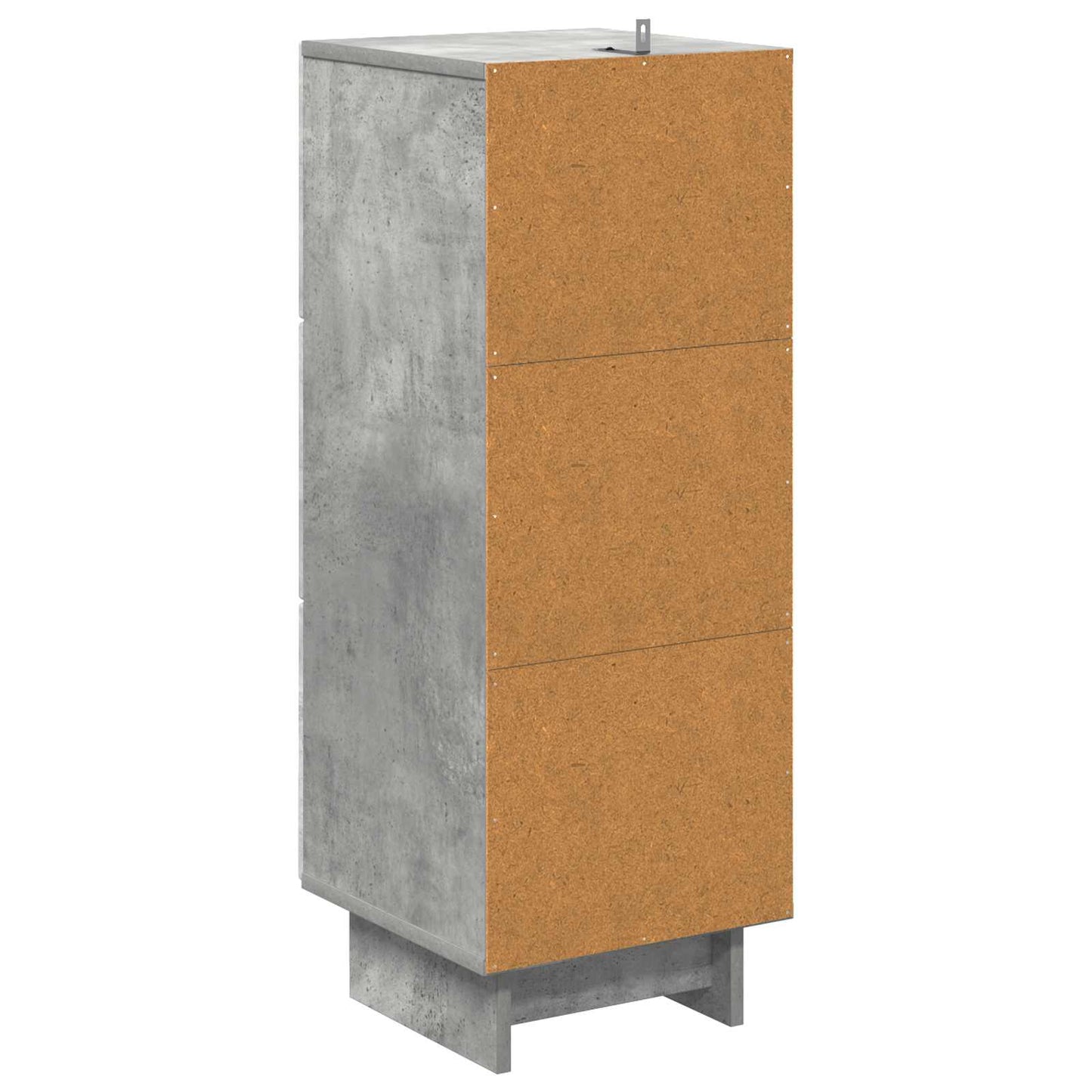 Drawer Cabinet Concrete Grey 33 x 34.5 x 90 cm Engineered Wood
