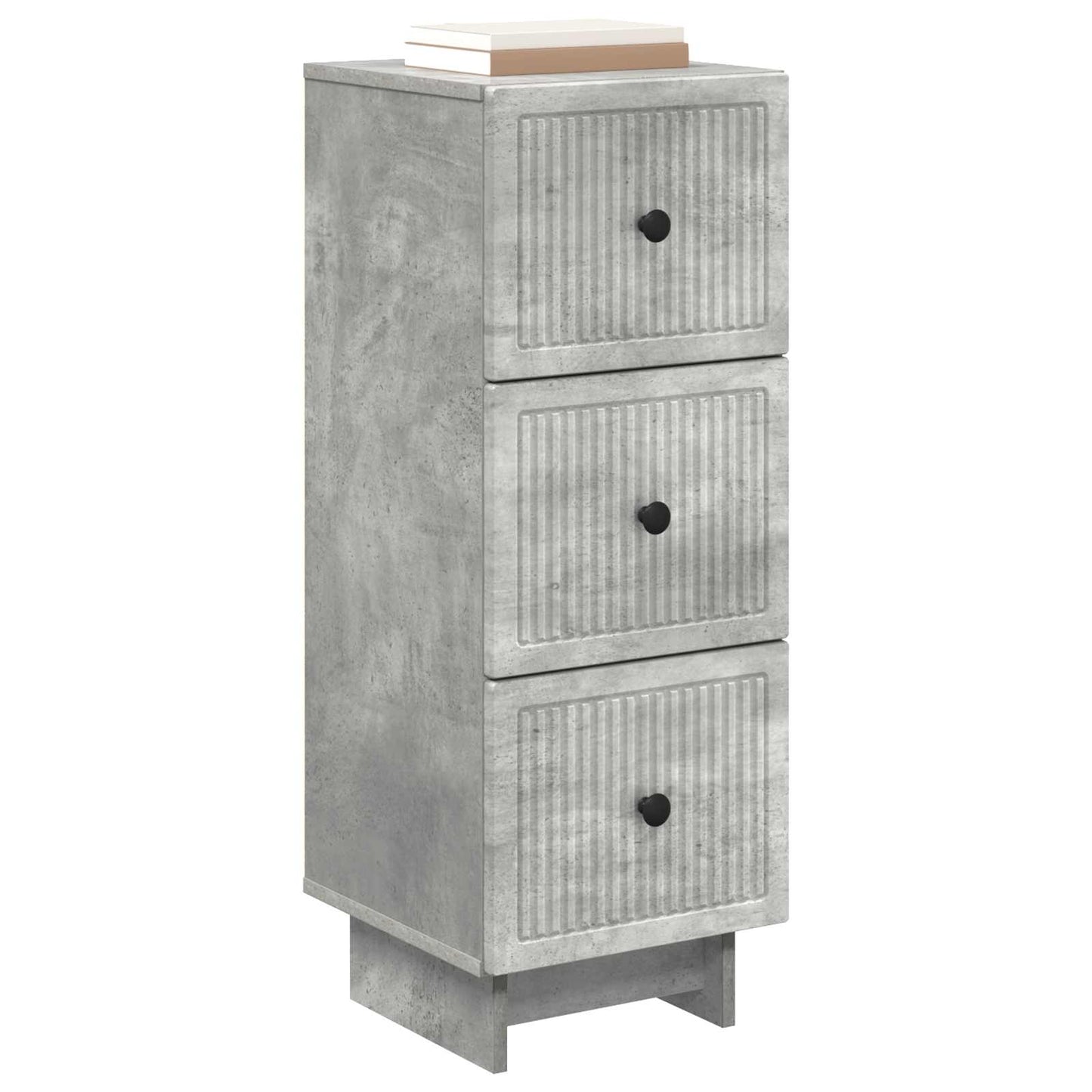 Drawer Cabinet Concrete Grey 33 x 34.5 x 90 cm Engineered Wood