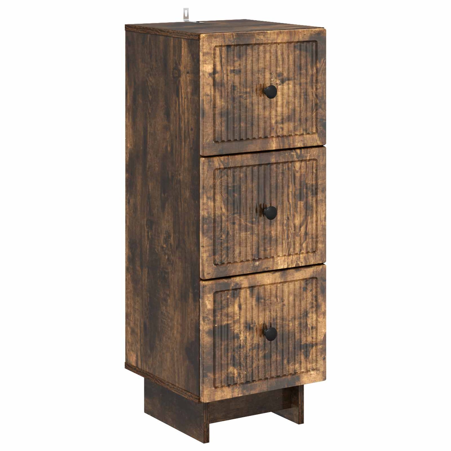 Drawer Cabinet Smoked Oak 33 x 34.5 x 90 cm Engineered Wood