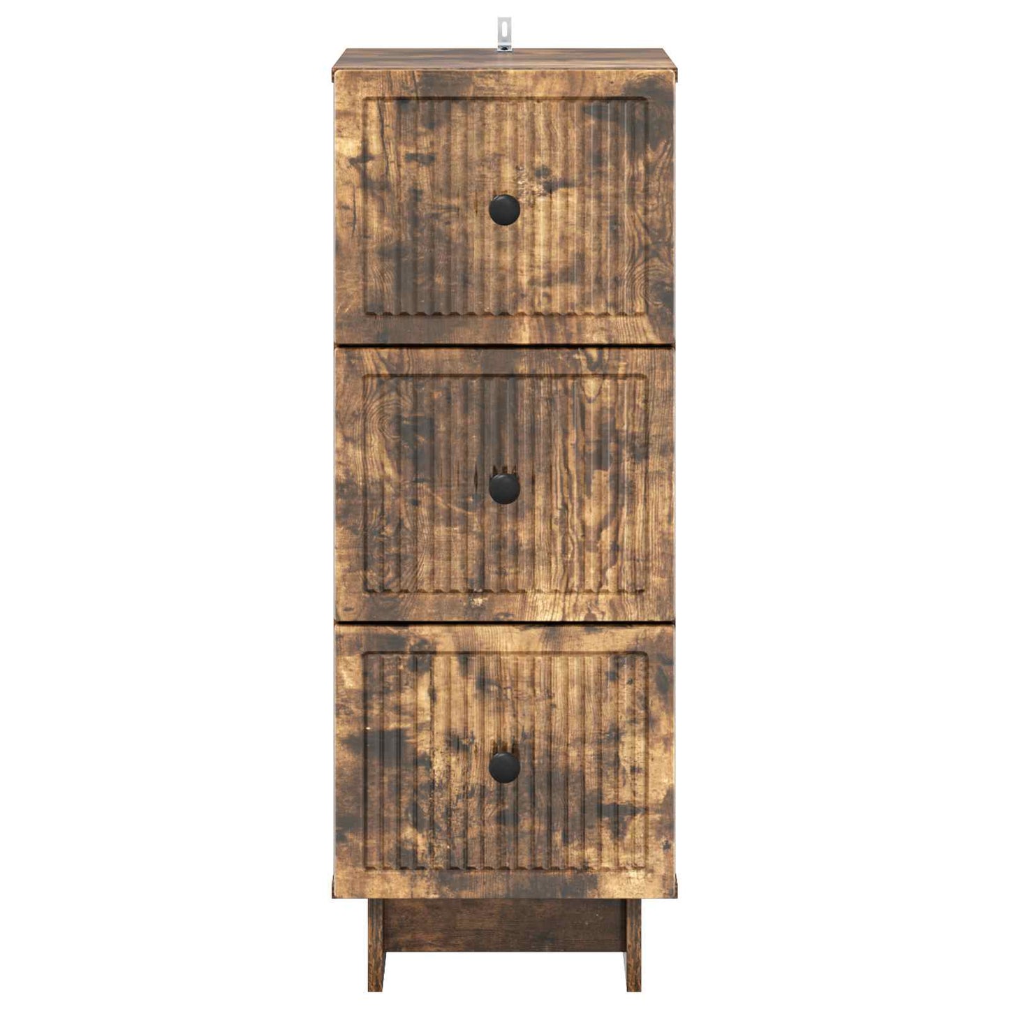 Drawer Cabinet Smoked Oak 33 x 34.5 x 90 cm Engineered Wood