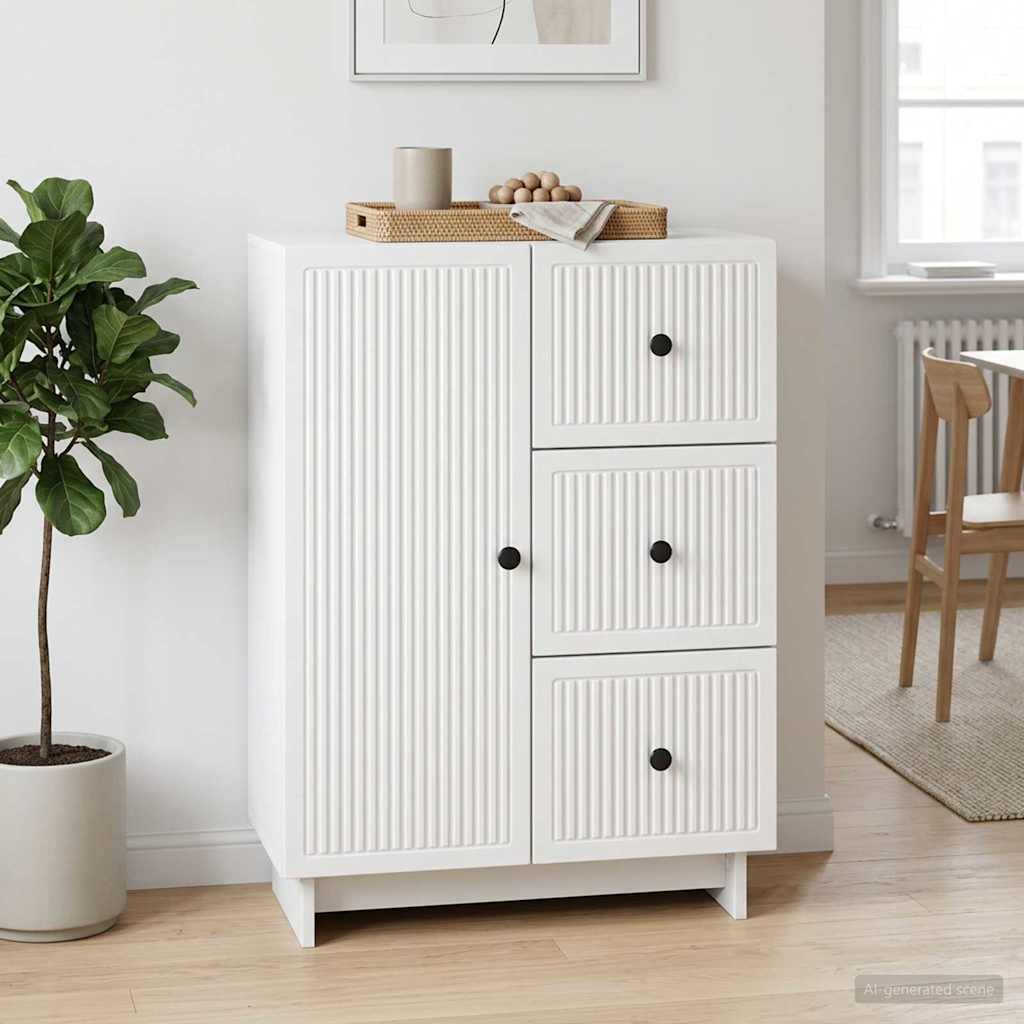 Sideboard White 66 x 34.5 x 90 cm Engineered Wood