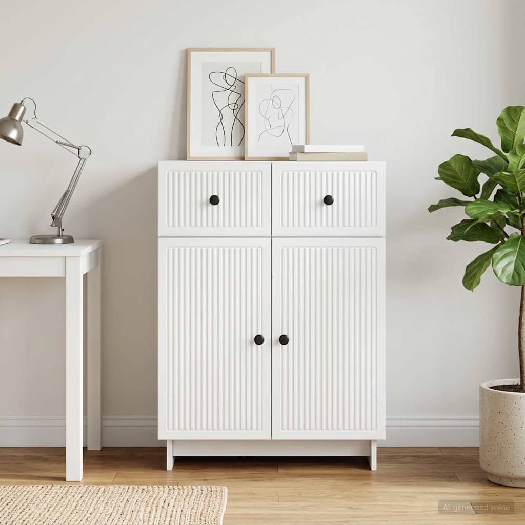 Sideboard White 66 x 34.5 x 90 cm Engineered Wood