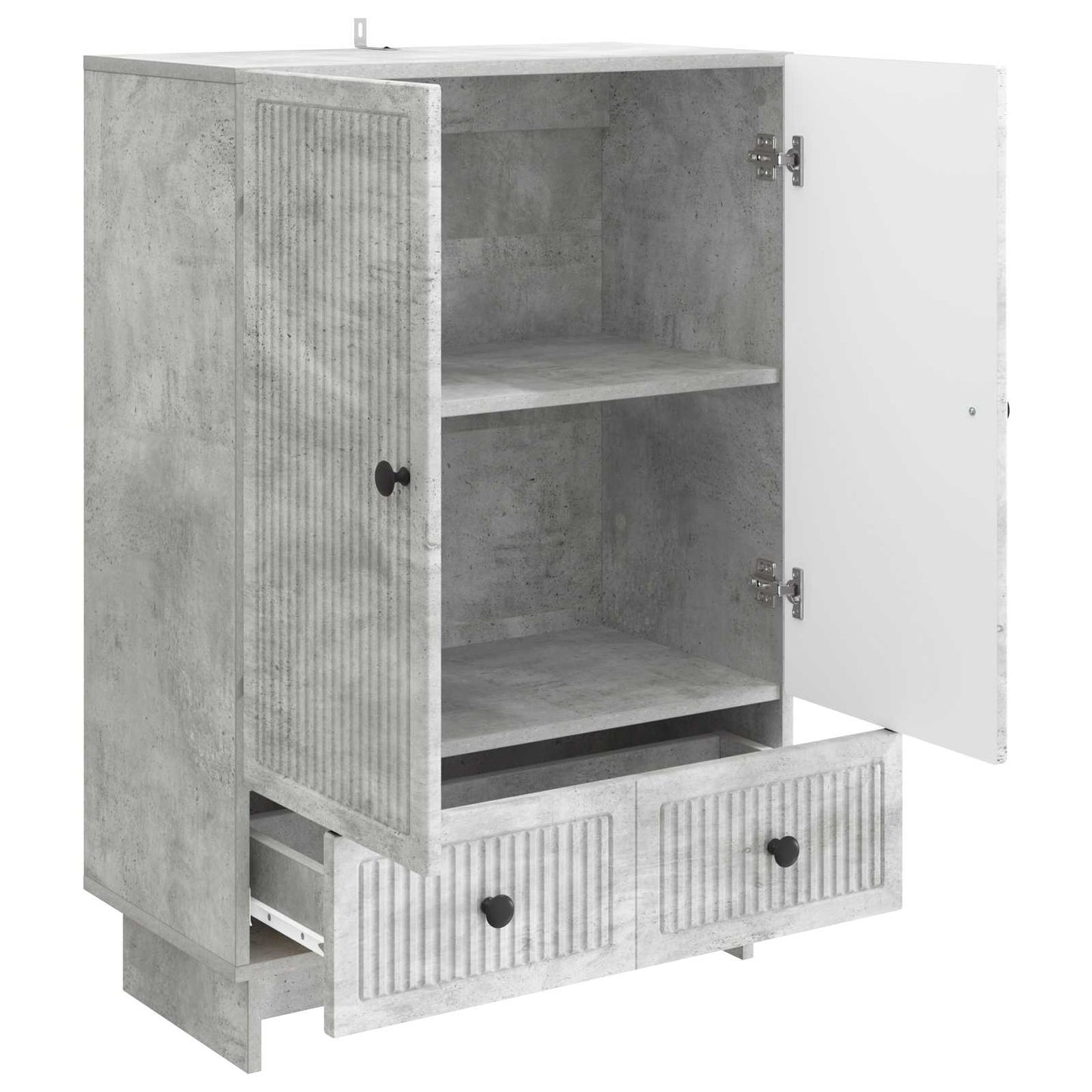 Sideboard Concrete Grey 66 x 34.5 x 95 cm Engineered Wood